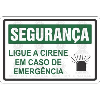 Ligue a cirene em caso de emergência